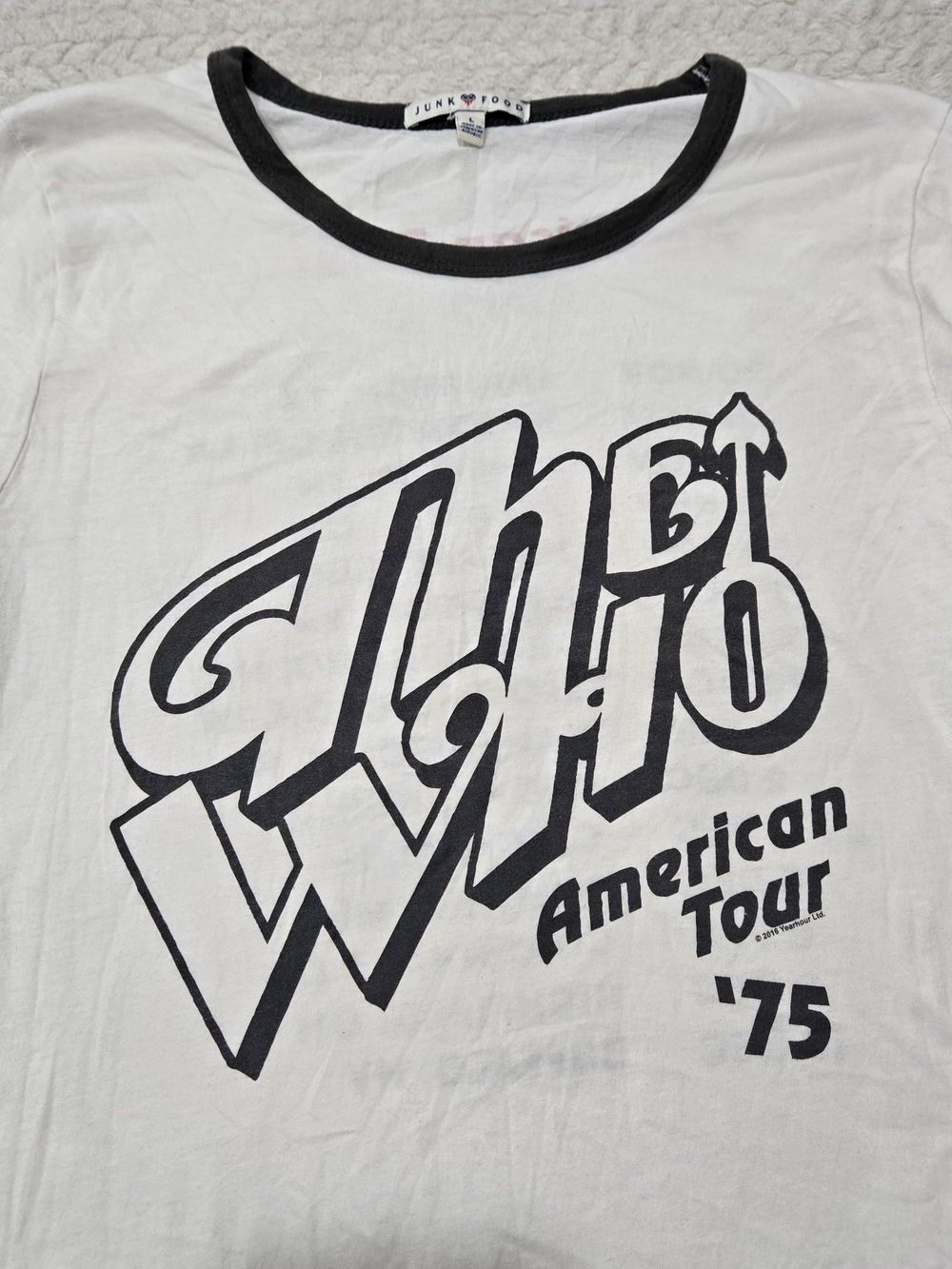 '75 White Graphic Ringer Tee - Picture 2 of 9